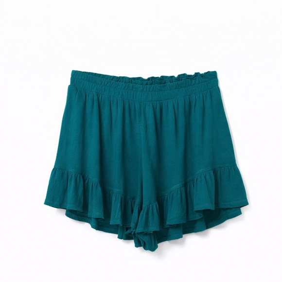 ☀️ NWT! Teal Summer Ruffle Shorts - Picture 2 of 7